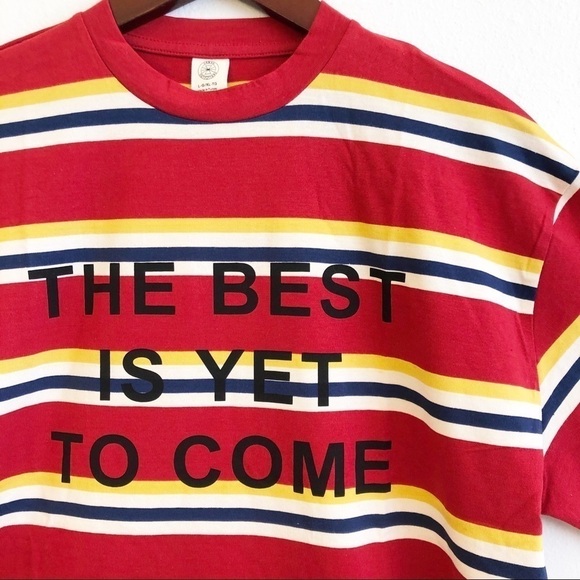 URBAN OUTFITTERS NWT Oversized Striped Graphic Text Top Size Large / XL - Picture 7 of 16